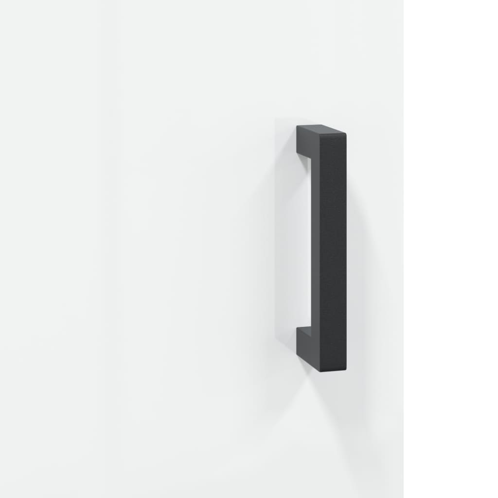 Comodini 2 pz Bianco Lucido 40x40x50 cm in Legno Multistrato - homemem39