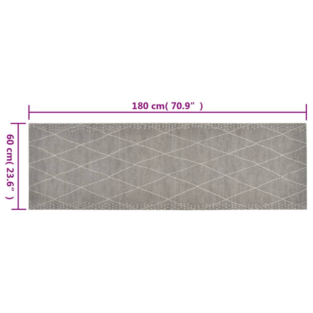 Tappeto da Cucina Lavabile Rombi 60x180 cm Velluto | homemem39