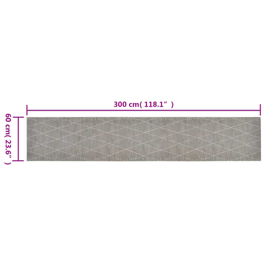 Tappeto da Cucina Lavabile Rombi 60x300 cm Velluto | homemem39