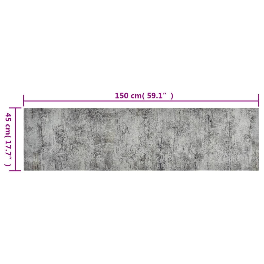 Tappeto da Cucina Lavabile Beton 45x150 cm Velluto - homemem39