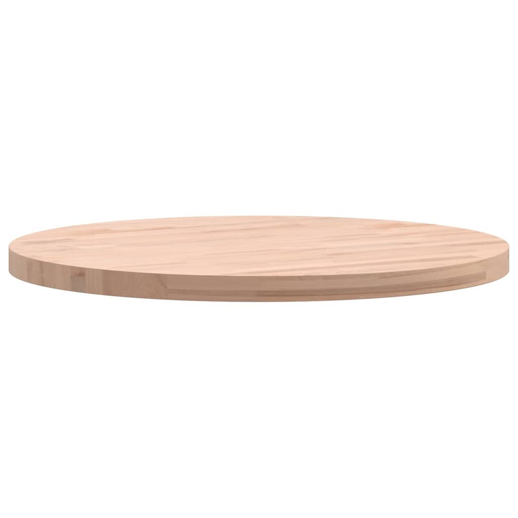 Piano per Tavolo Ø50x2,5 cm Rotondo in Legno Massello di Faggio