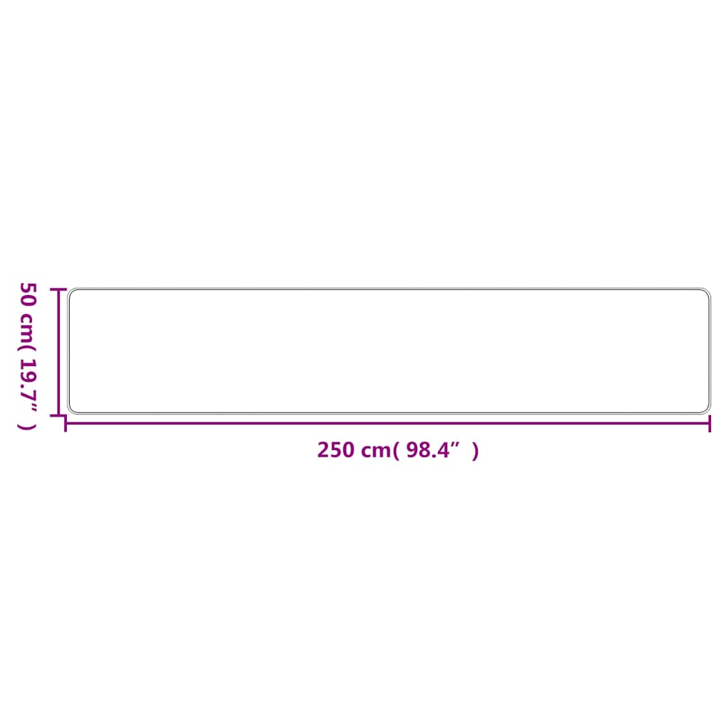 Tappeto Corsia Aspetto Sisal Sabbia 50x250 cm | homemem39