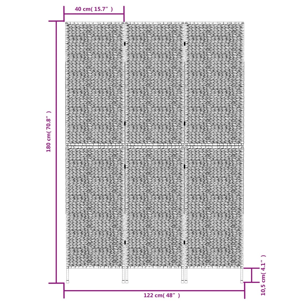 Divisorio per Ambienti 3 Pannelli 122x180 cm Giacinto d'Acqua | homemem39
