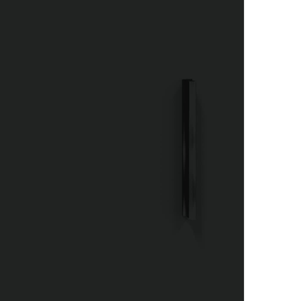 Mobile a Parete Nero 69,5x34,90 cm in Legno Multistrato | homemem39