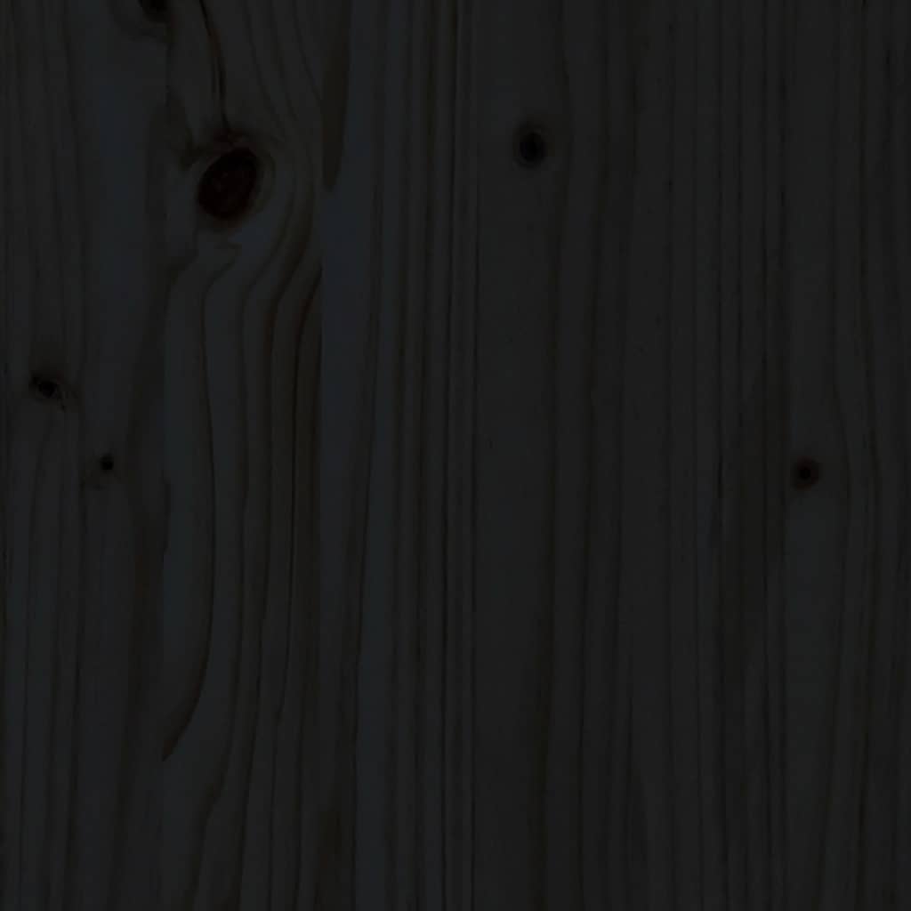 Giroletto con Testiera Nero Small Single in Legno Massello | homemem39