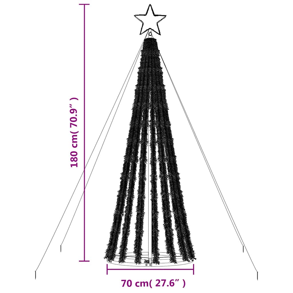 Albero di Natale a LED 275 LED Bianco Freddo 180 cm | homemem39