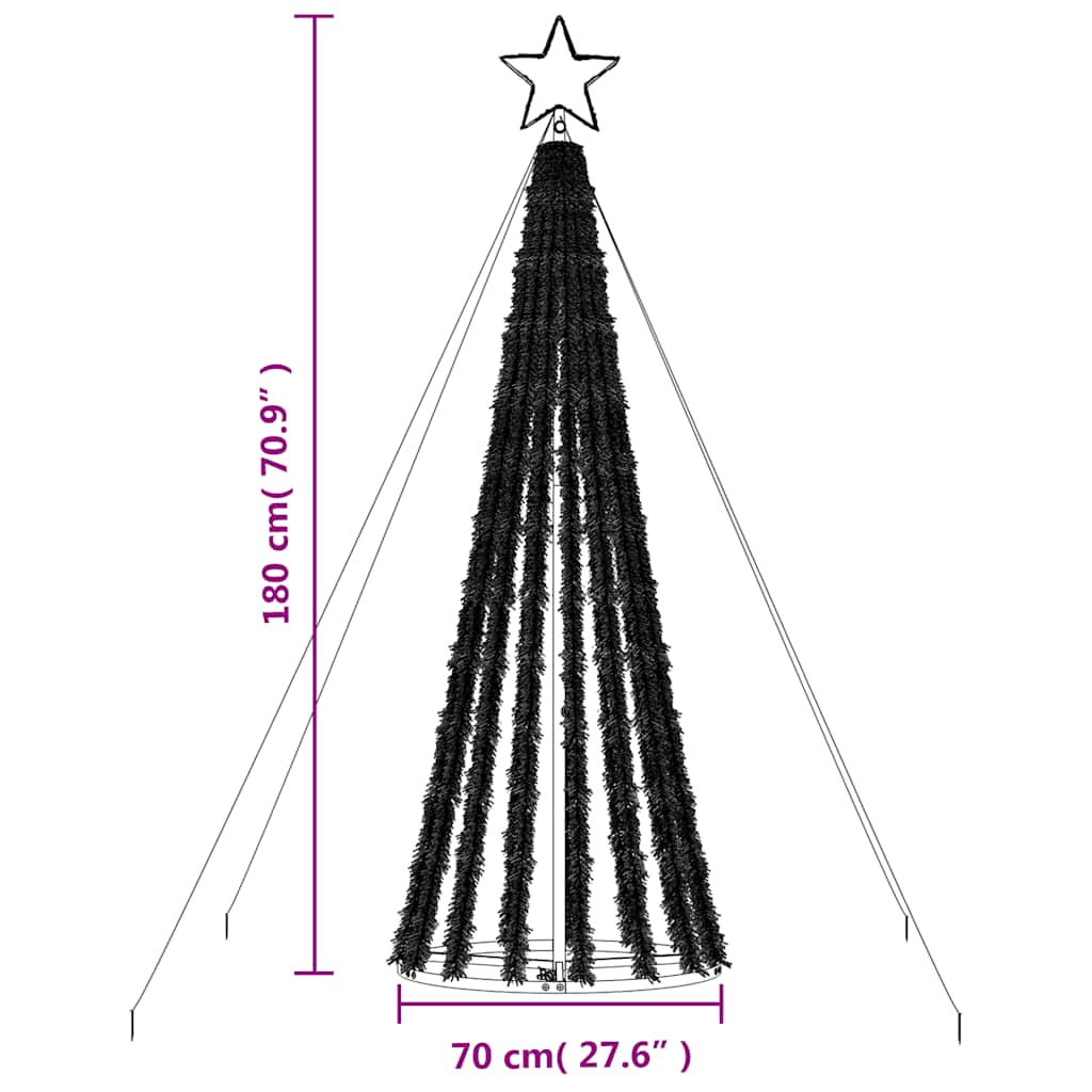 Albero di Natale a LED 275 LED Colorato 180 cm | homemem39