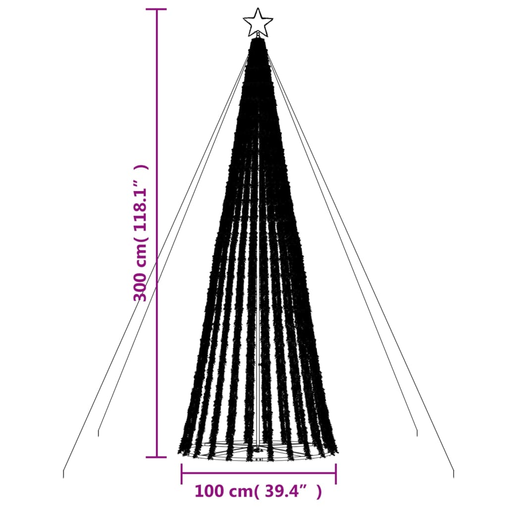Albero di Natale a LED 688 LED Blu 300 cm | homemem39