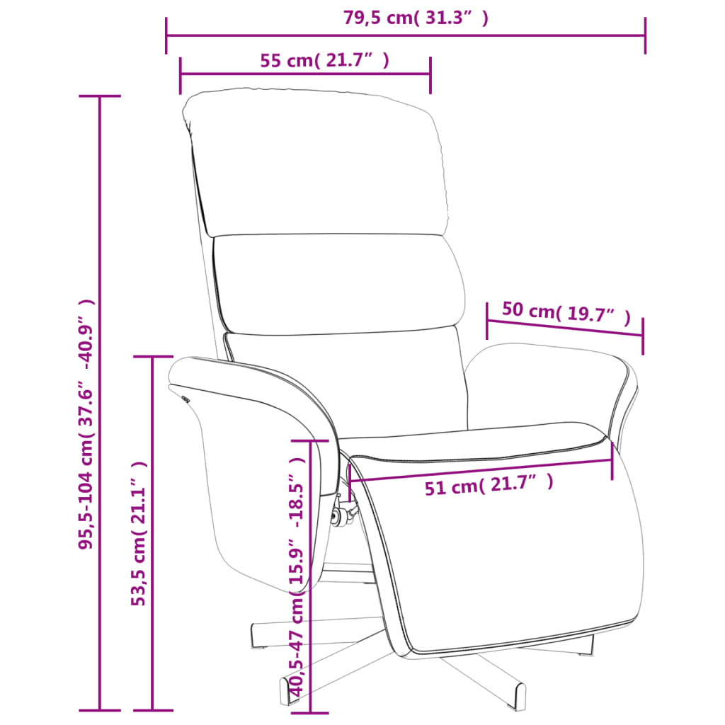 Poltrona Reclinabile con Poggiapiedi Giallo Chiaro in Tessuto - homemem39