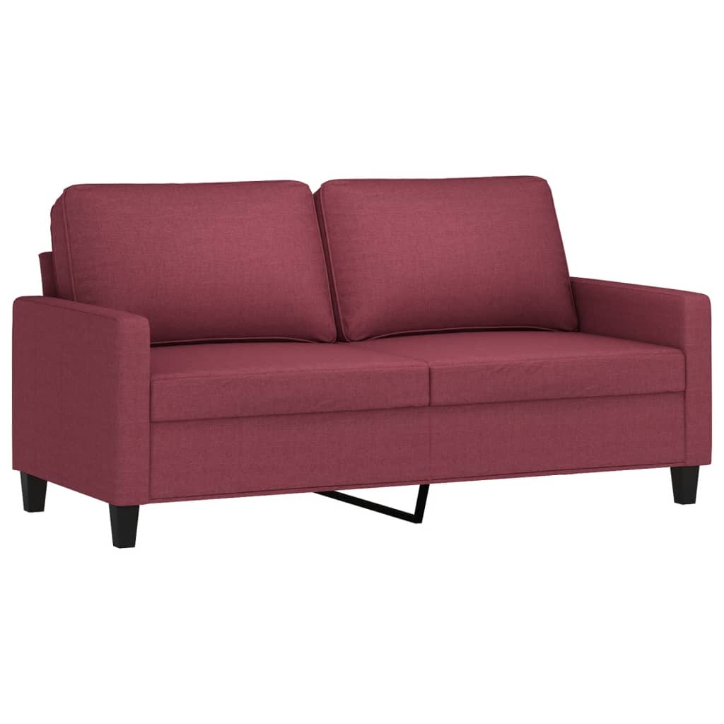 Set di Divani 3 pz con Cuscini Rosso Vino