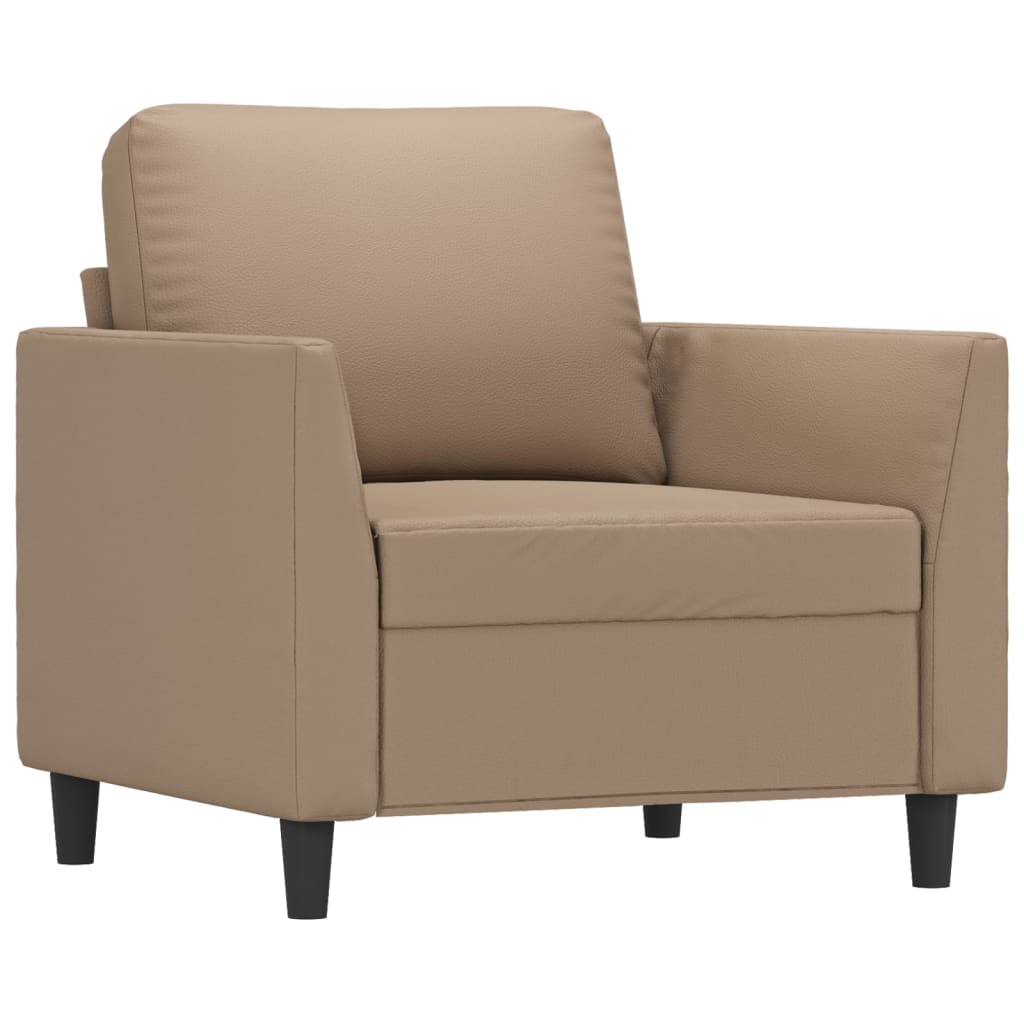 Set di Divani 4 pz con Cuscini cappuccino in Similpelle | homemem39