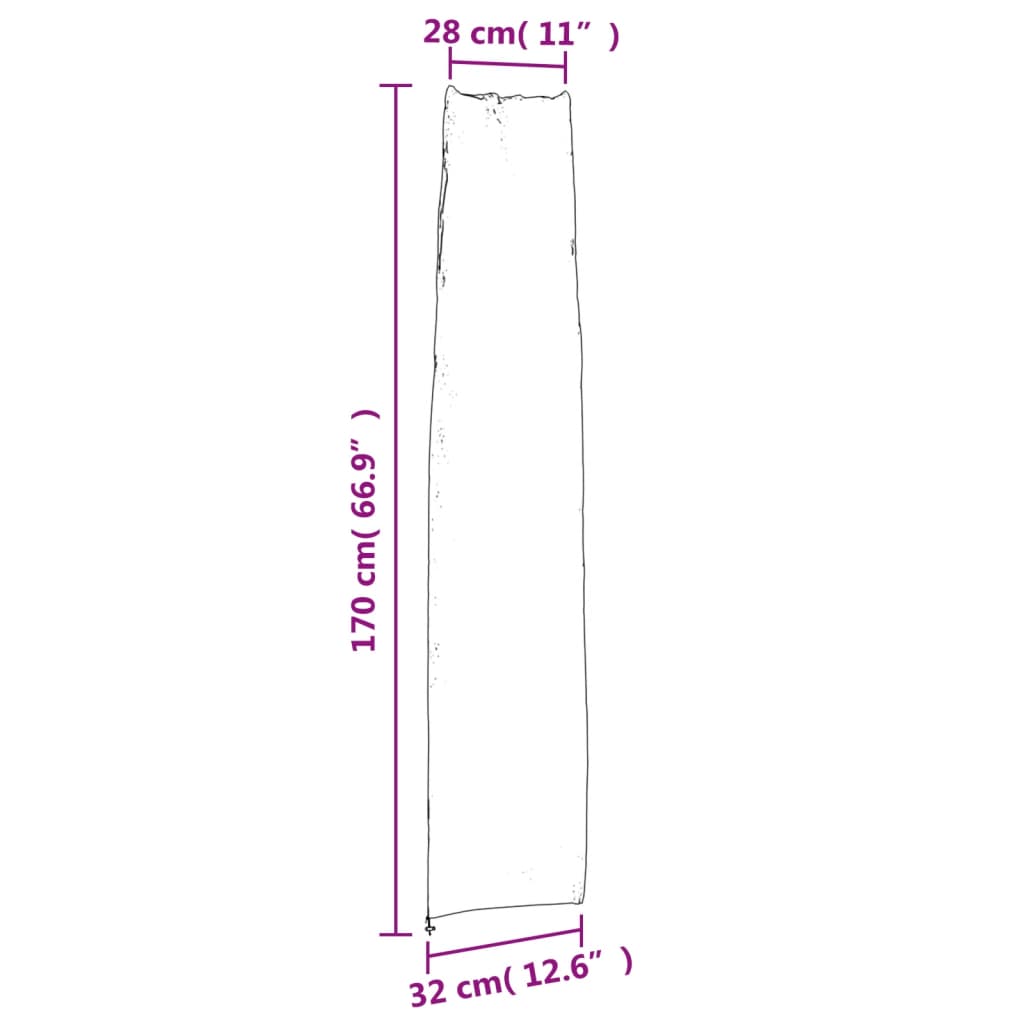 Coperture per Ombrellone 2 pz 170x28/32 cm 420D Tessuto Oxford | homemem39