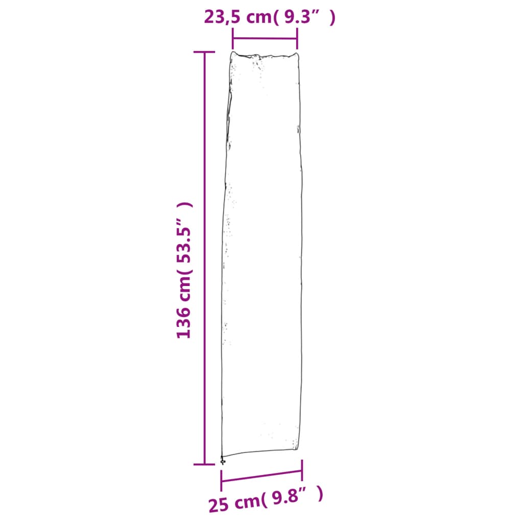 Coperture per Ombrellone Giardino 2pz 136x25/23,5cm 420D Oxford | homemem39