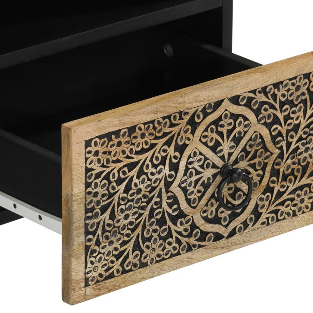 Comodini 2pz 40x33x46 cm in Legno Massello di Mango