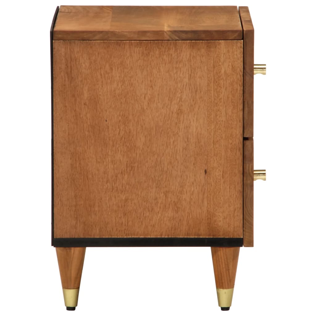 Comodini 2pz 40x33x46 cm in Legno Massello di Mango