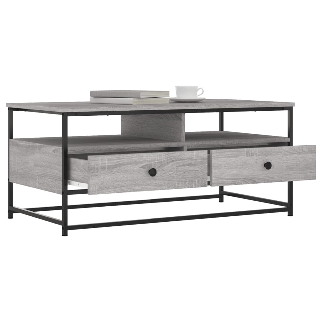 Tavolino da Salotto Grigio Sonoma 100x51x45cm Legno Multistrato | homemem39