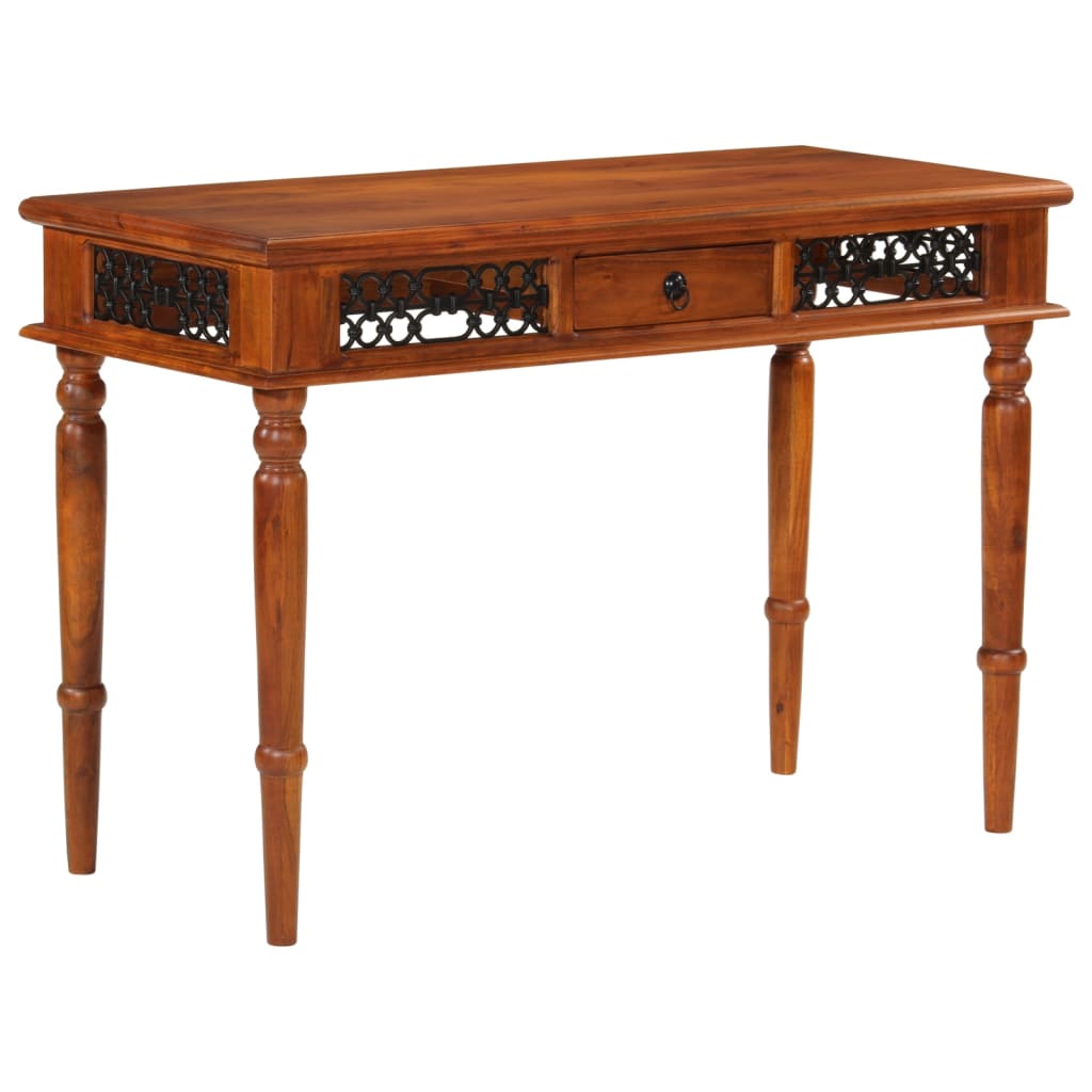 Scrivania con Cassetto 110x50x76 cm in Legno Massello di Acacia | homemem39