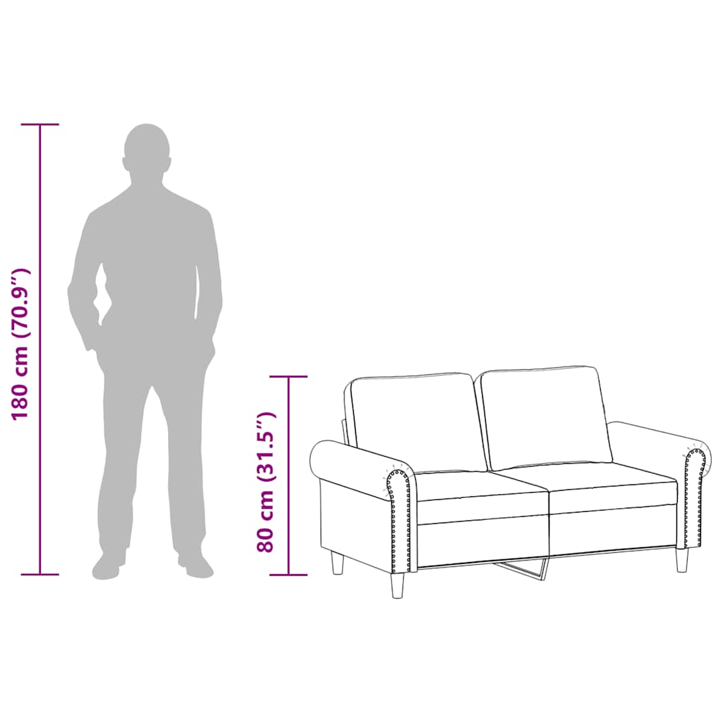 Divano a 2 Posti Rosso Vino 120 cm in Similpelle - homemem39