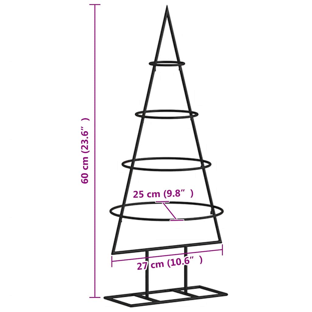 | Albero di Natale in metallo | 60 cm Acciaio Verniciato a Polvere | homemem39