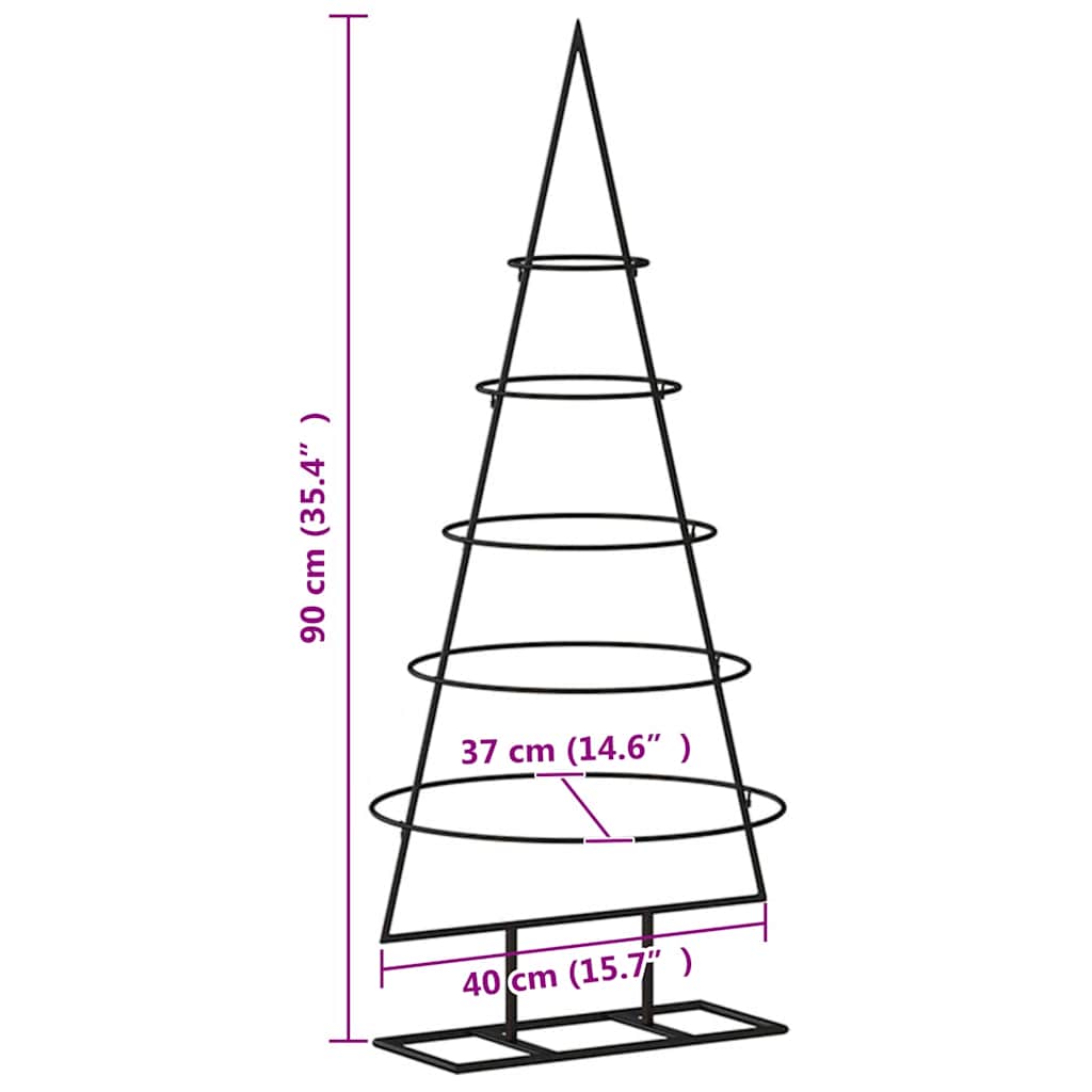 | Albero di Natale in metallo | 90 cm Acciaio Verniciato a Polvere | homemem39