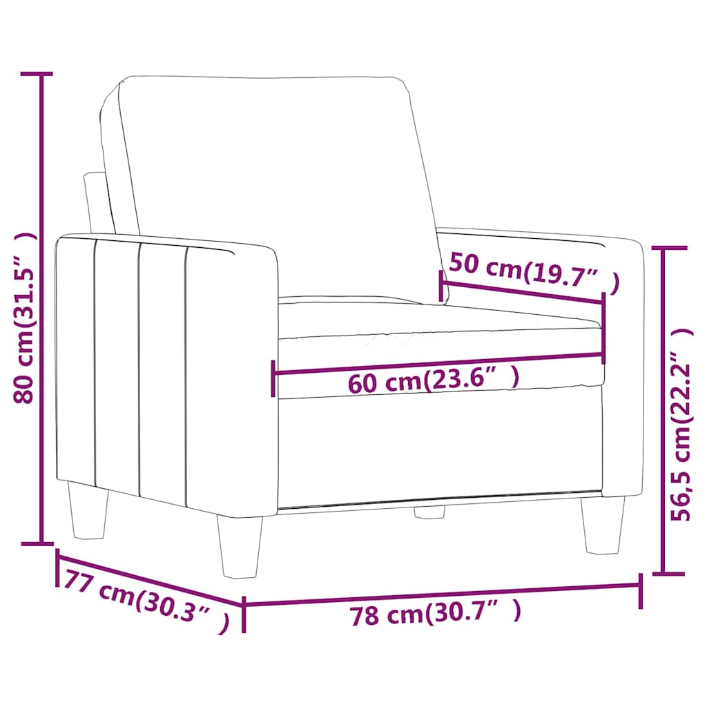 Poltrona Nera 60 cm in Similpelle | homemem39