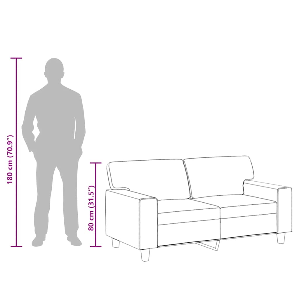 Divano a 2 Posti Grigio 120 cm in Similpelle | homemem39