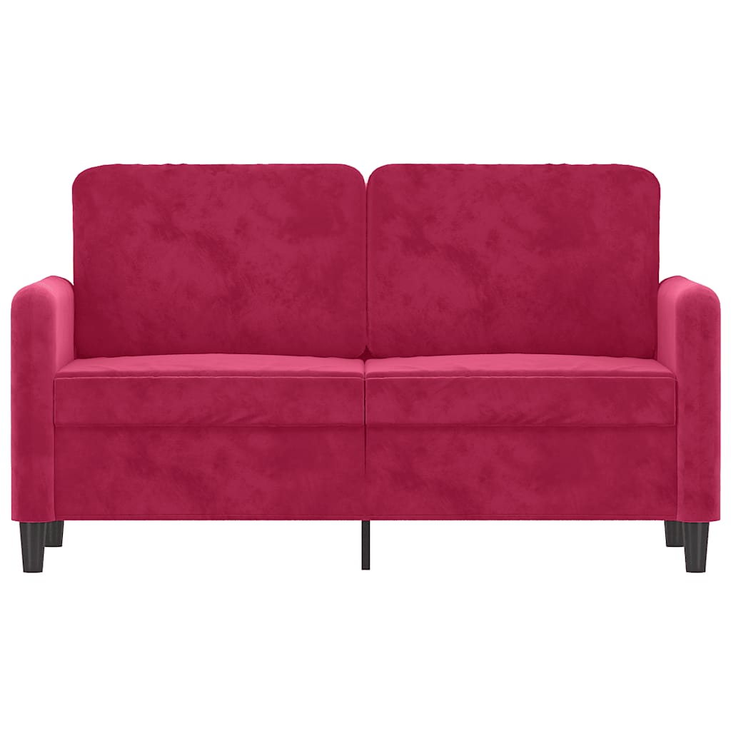 Divano a 2 Posti Rosso Vino 120 cm