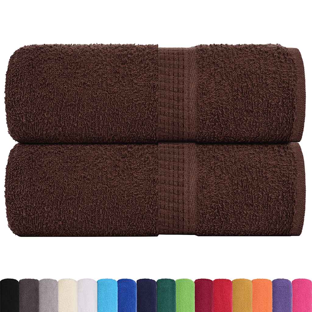 Asciugamani per ospiti FROGN 2 pz Marrone 30x50 cm 360 g/m² | homemem39