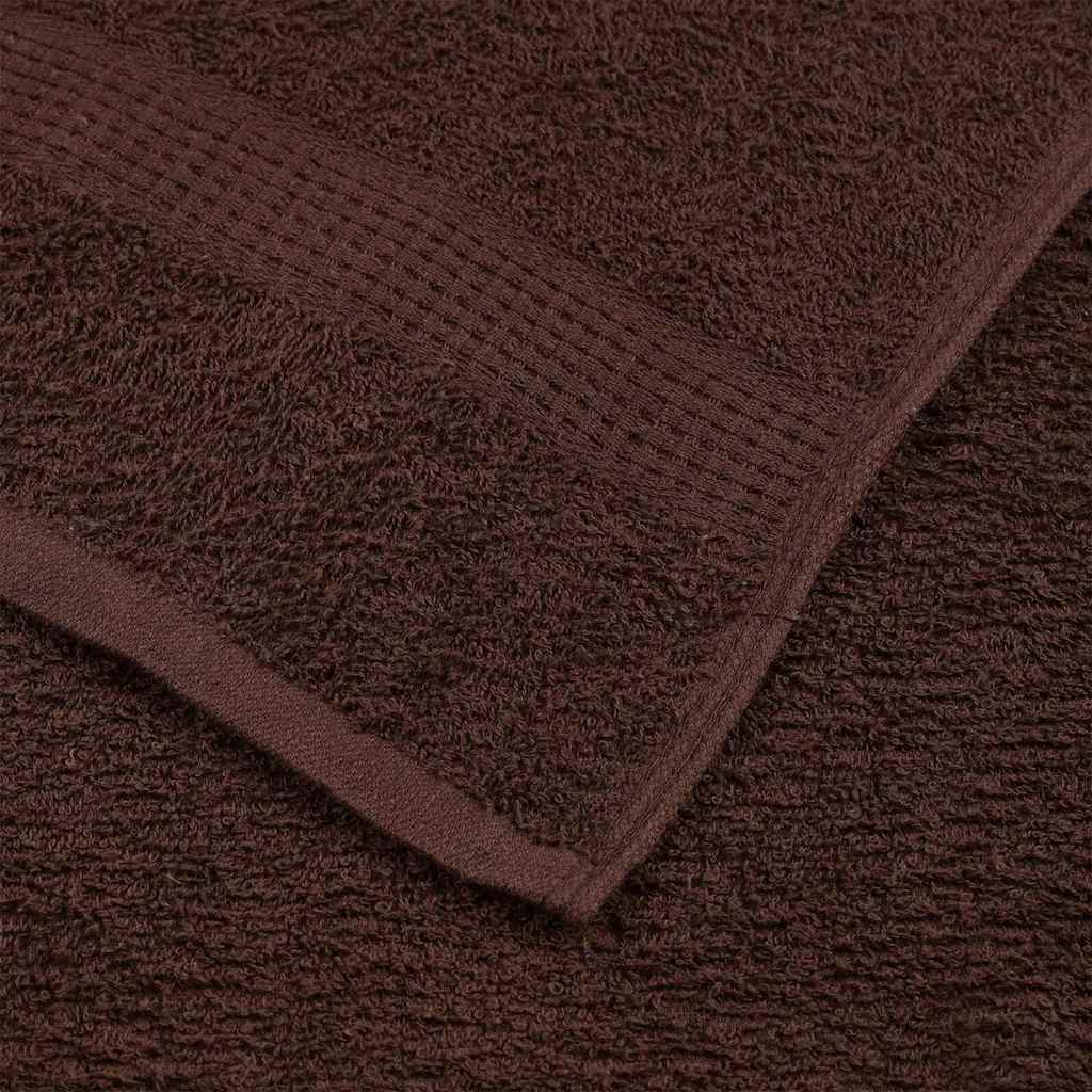 Asciugamani 10 pz Marrone 100x200 cm 360 g/m² 100% Cotone - homemem39
