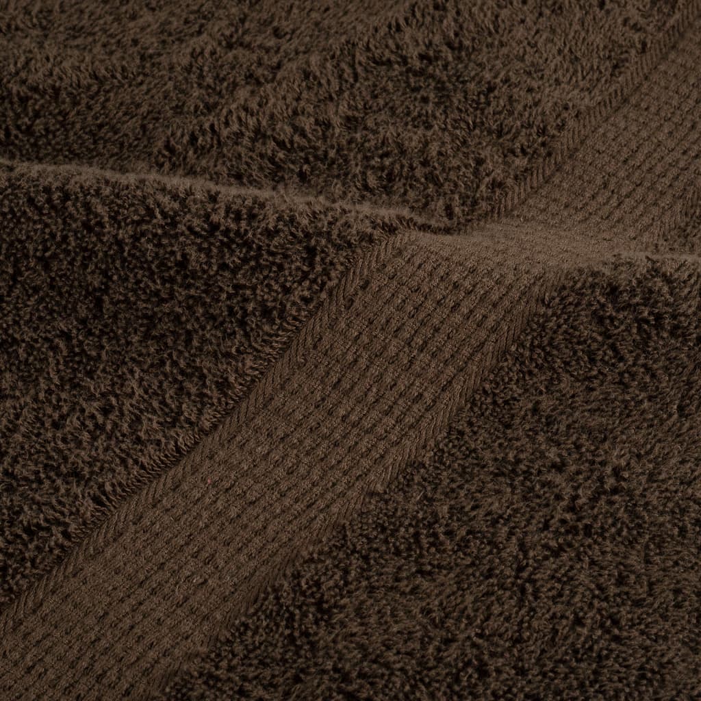 Asciugamani da Bagno SOLUND 10 pz Marroni 100x200cm 600gsm - homemem39