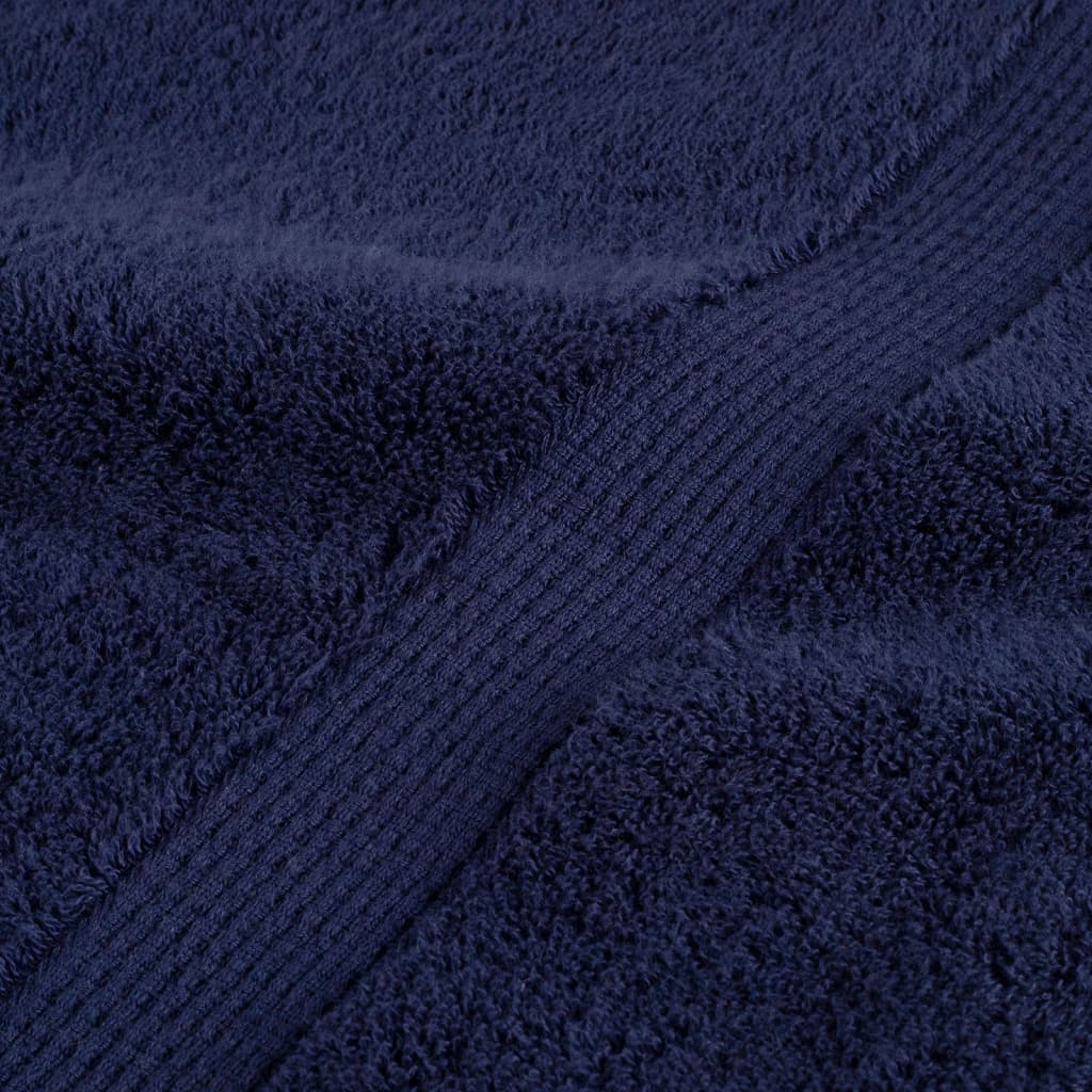 Asciugamani da doccia premium SOLUND 10 pezzi blu navy 70x140 cm 600 g/m² | homemem39