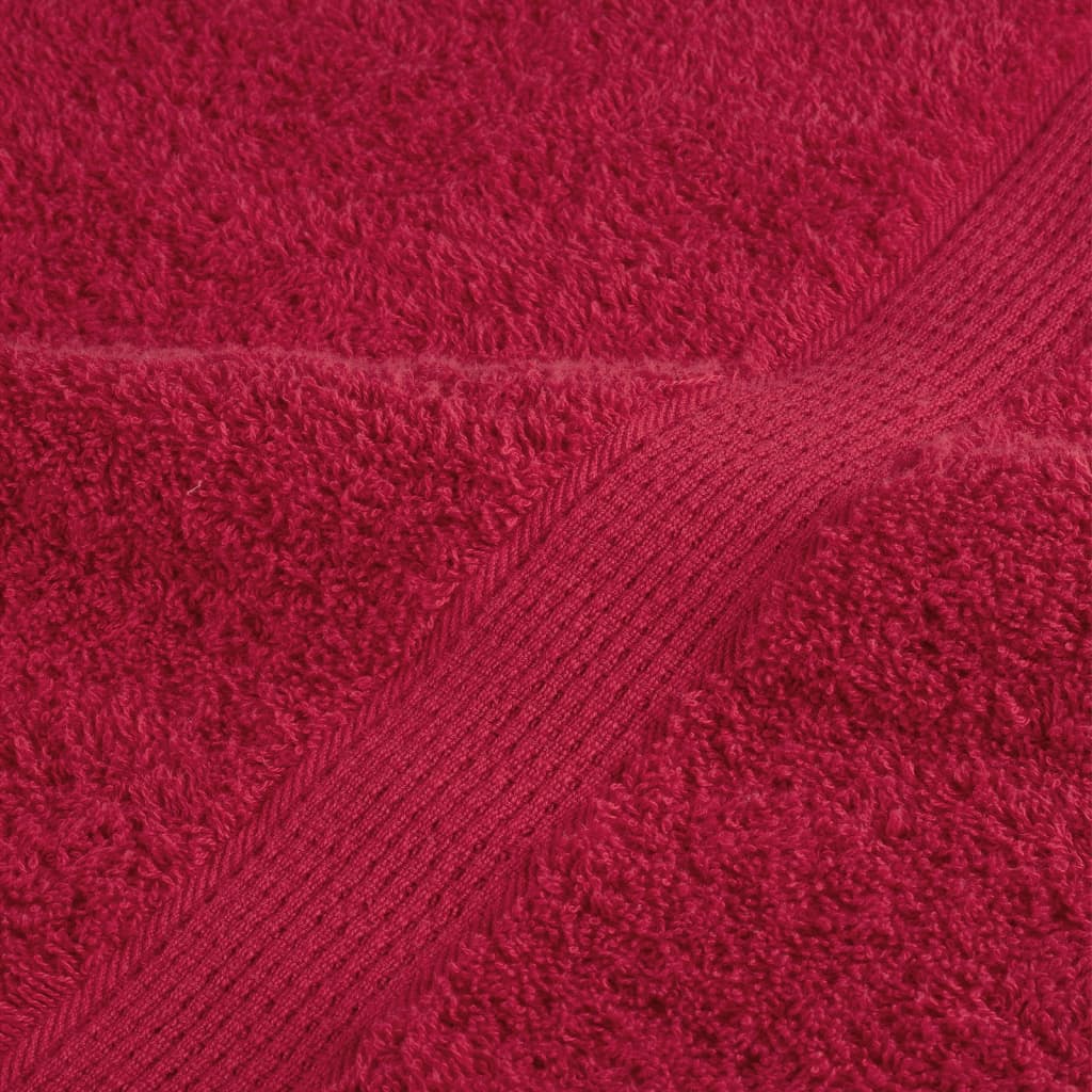 Asciugamani Premium SOLUND 10 pz Rosso 100x200 cm 600 g/m² | homemem39