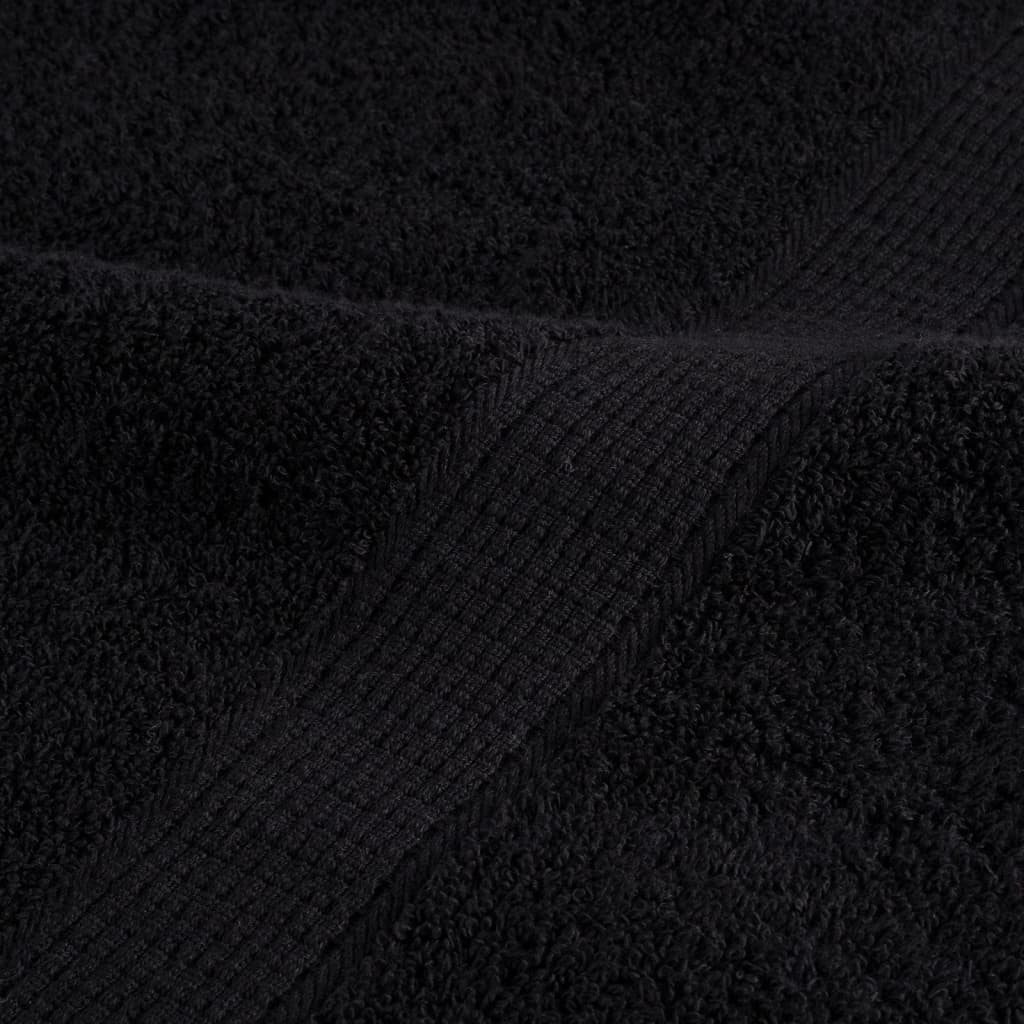 Asciugamani da bagno Premium SOLUND 2 pz Nero 100x150cm 600g/m² | homemem39