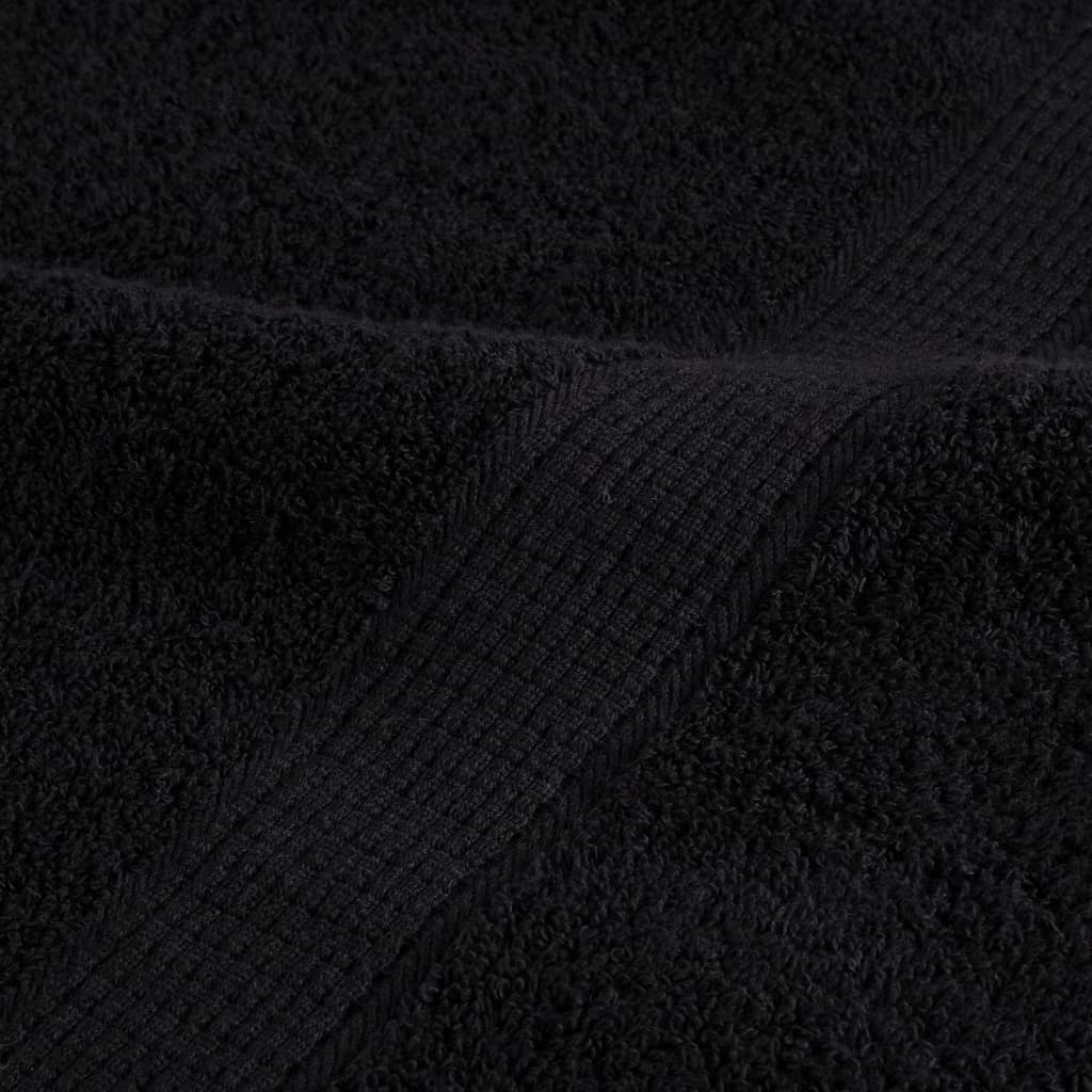 Asciugamani da bagno Premium SOLUND 4 pz Nero 100x150cm 600g/m²