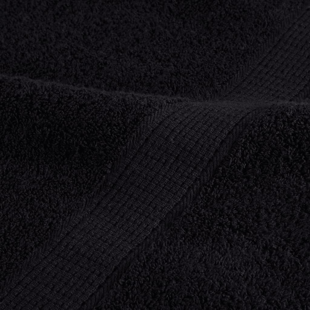 Asciugamani SOLUND 4 pz Neri 100x200 cm 600 g/m² | homemem39