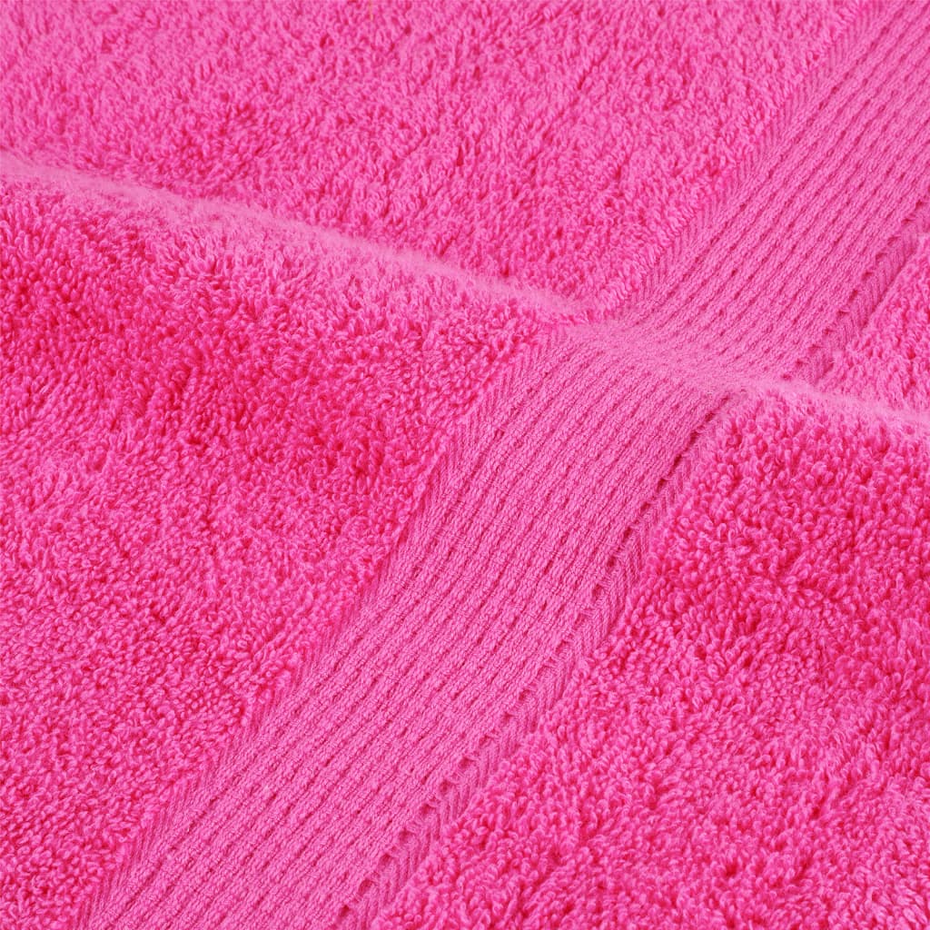 Asciugamani SOLUND 10 pz Rosa 100x200 cm 600 g/m² | homemem39