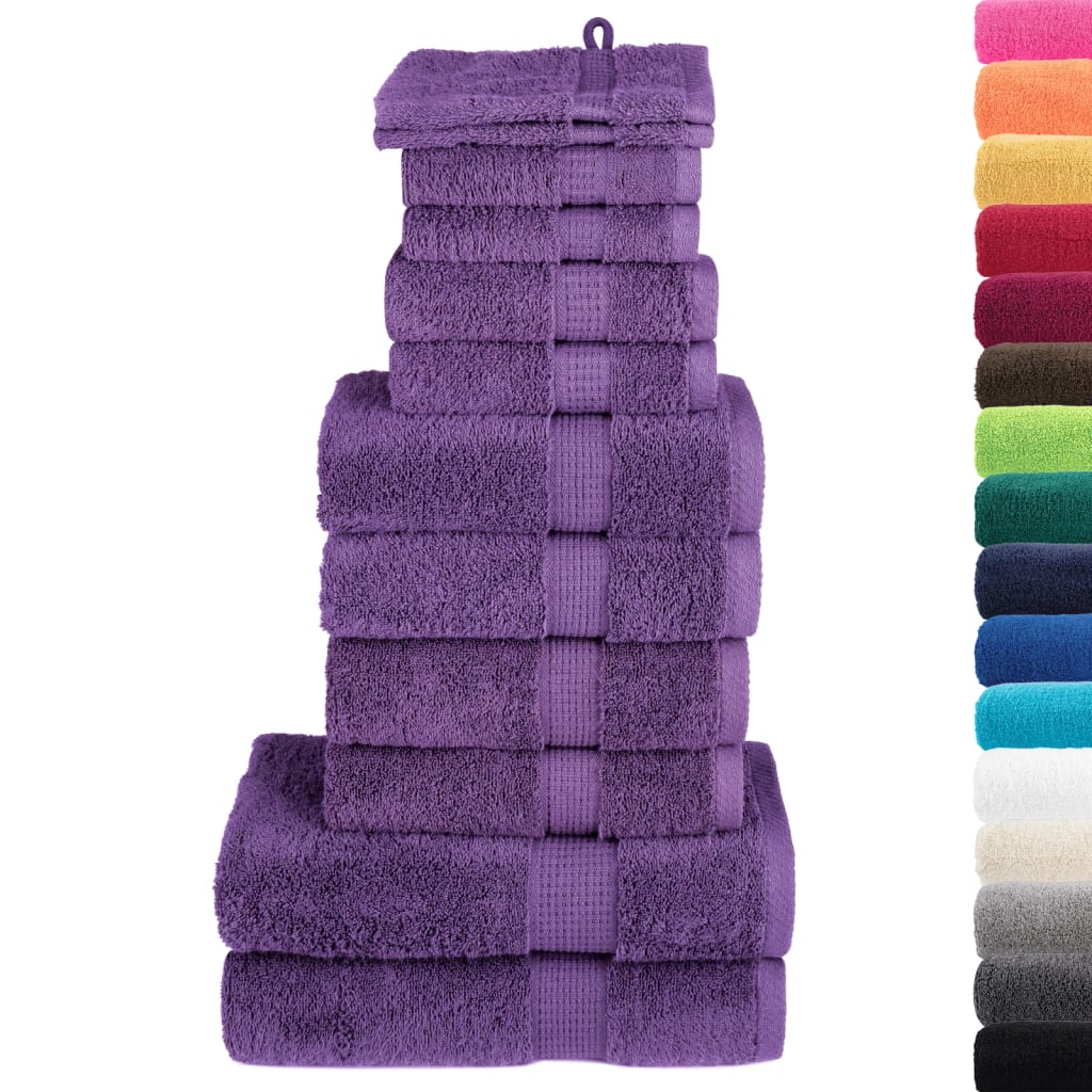 Set ASciugamani SOLUND 12 pz Viola 600 gsm | homemem39