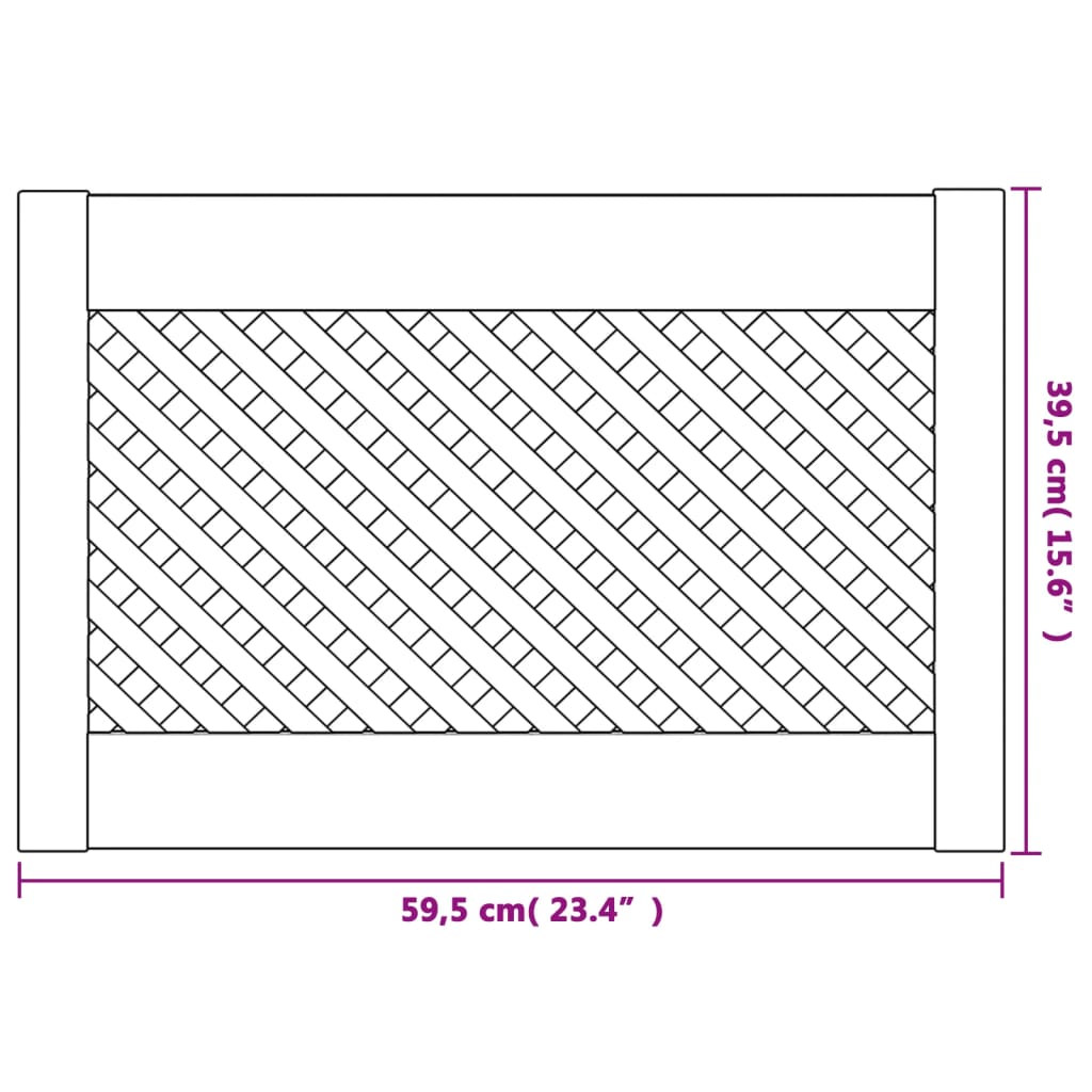 Ante con Design a Reticolo 2 pz 59,5x39,5 cm in Legno di Pino | homemem39