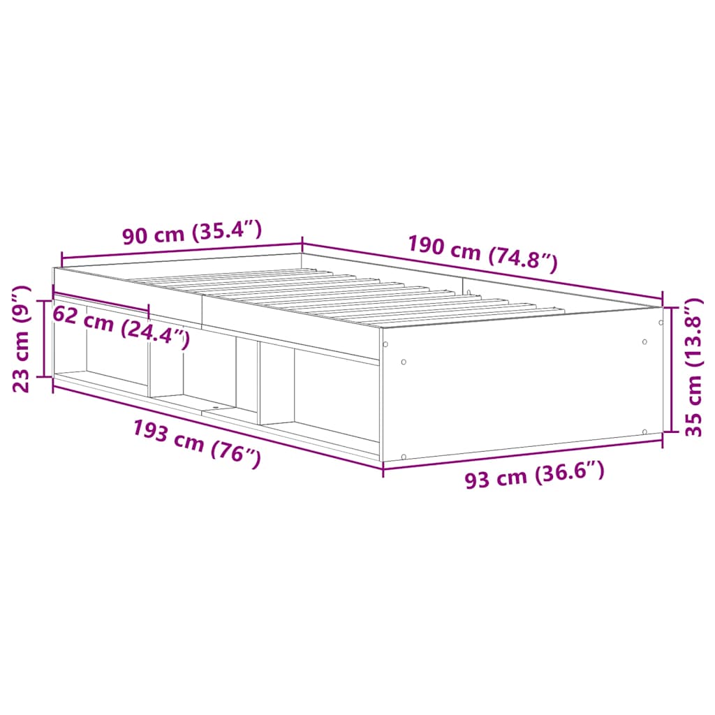 Giroletto Rovere Fumo 90x190 cm