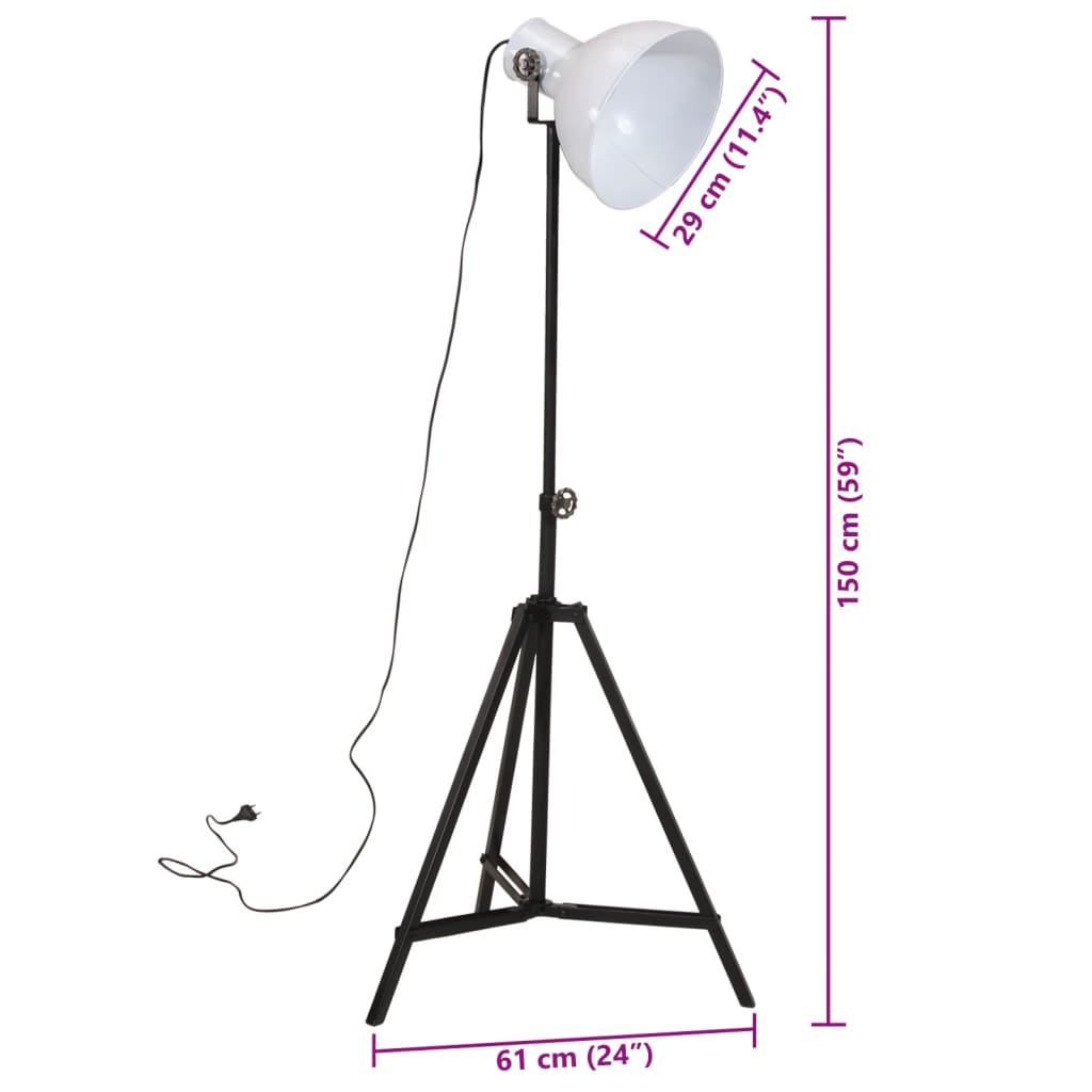 Lampada da Terra 25 W Bianca 61x61x90/150 cm E27 | homemem39