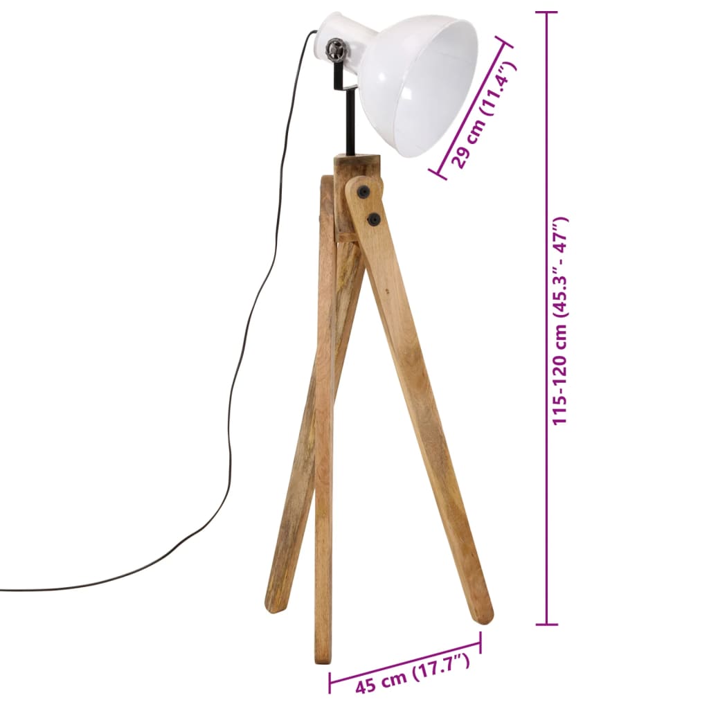 Lampada da Terra 25 W Bianca 45x45x120 cm E27 | homemem39