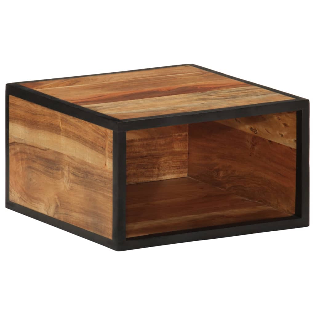 Comodino a Parete 35x35x20 cm in Legno Massello di Acacia | homemem39