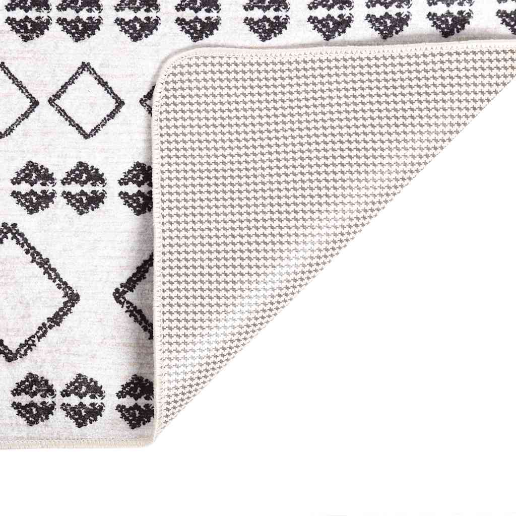 Tappeto Lavabile Nero e Bianco 120x170 cm | homemem39