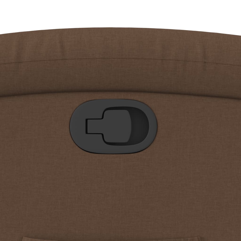 Poltrona Alzapersona Reclinabile Marrone in Tessuto - homemem39