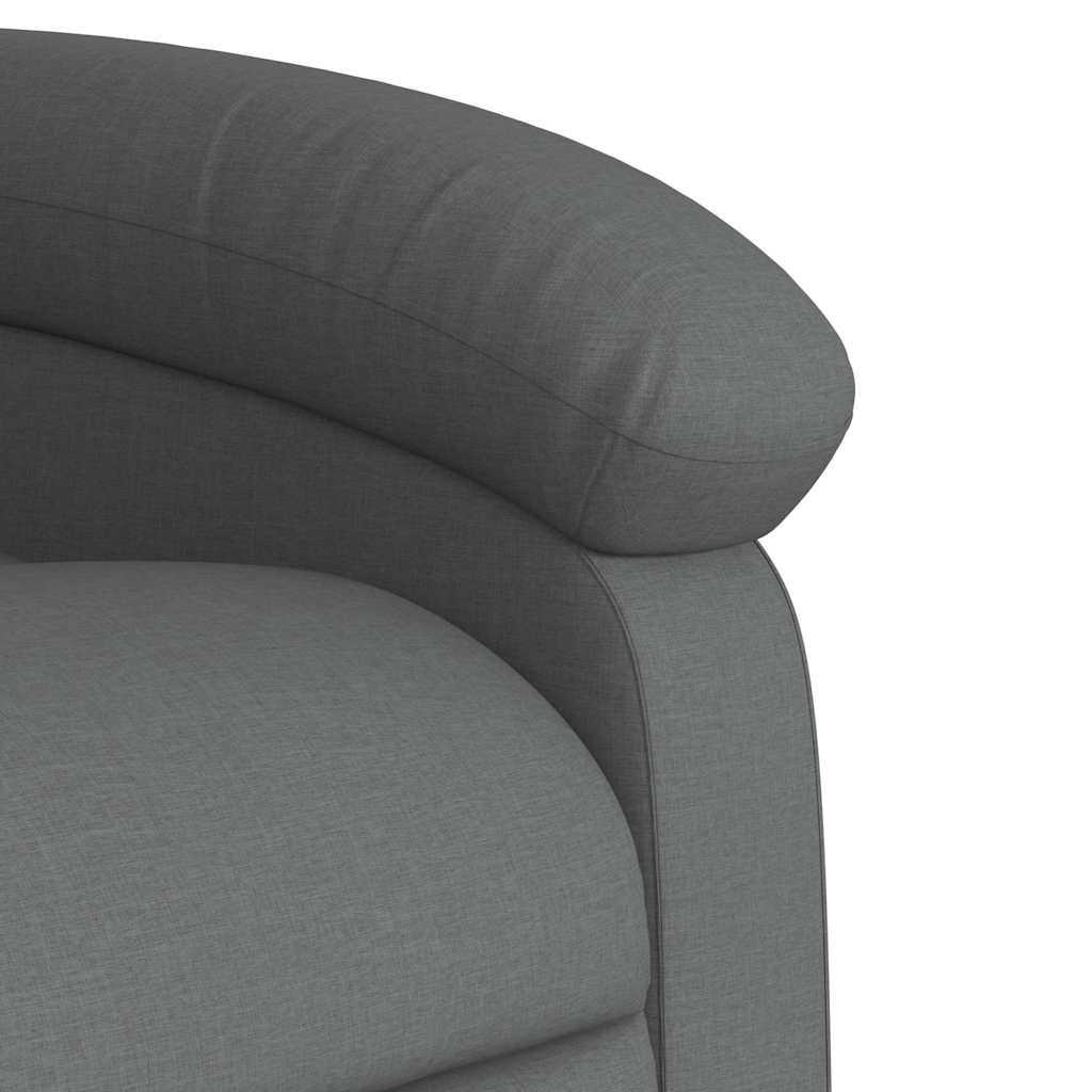 Poltrona Alzapersona Massaggi Reclinabile Grigio Scuro Tessuto | homemem39