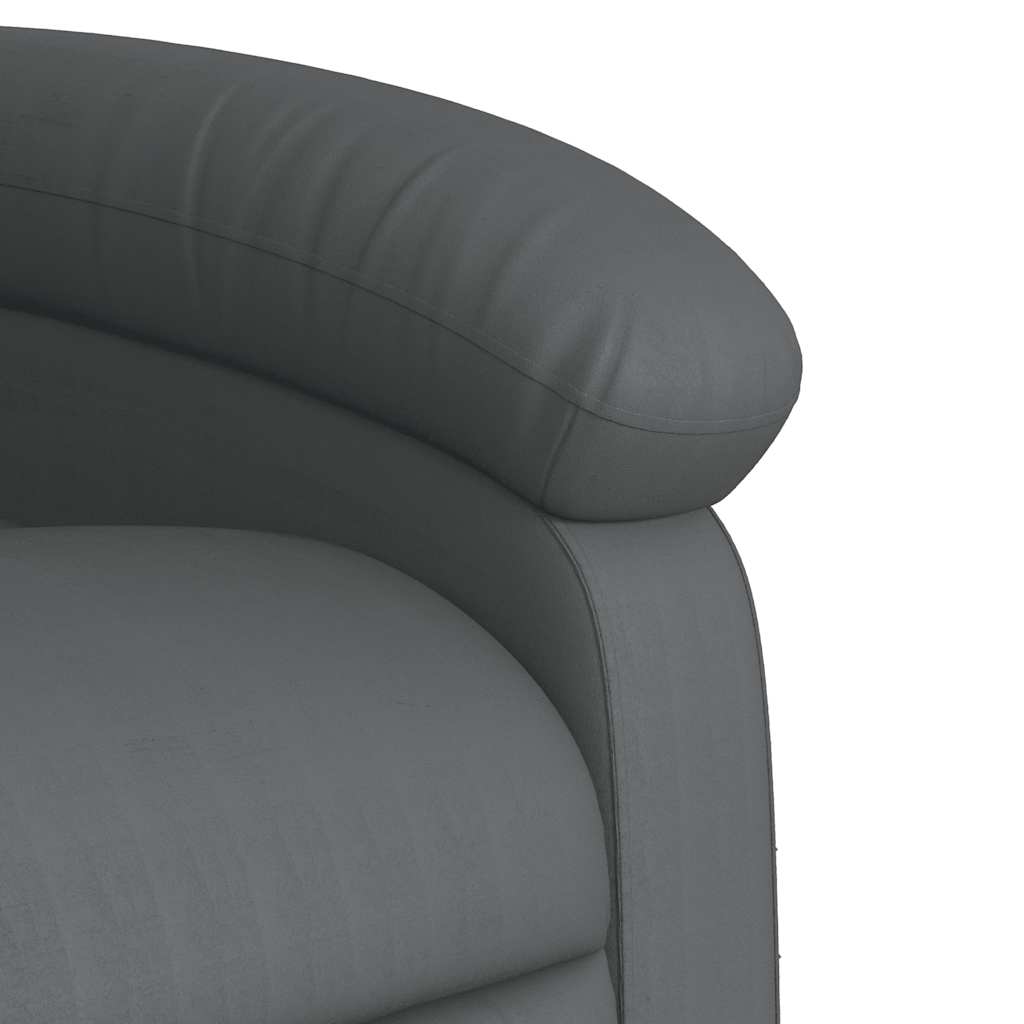 Poltrona Massaggiante Elettrica Reclinabile Grigio Similpelle | homemem39
