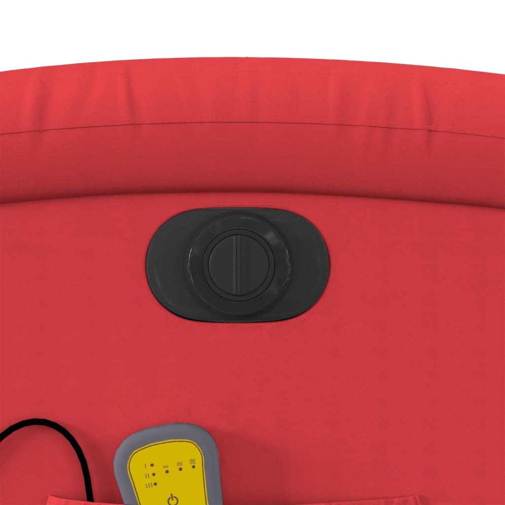 Poltrona Alzapersona Reclinabile Elettrica Rossa in Similpelle - homemem39