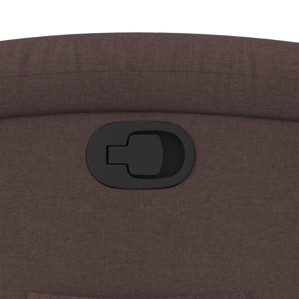 Poltrona Alzapersona Reclinabile Marrone Scuro in Tessuto - homemem39