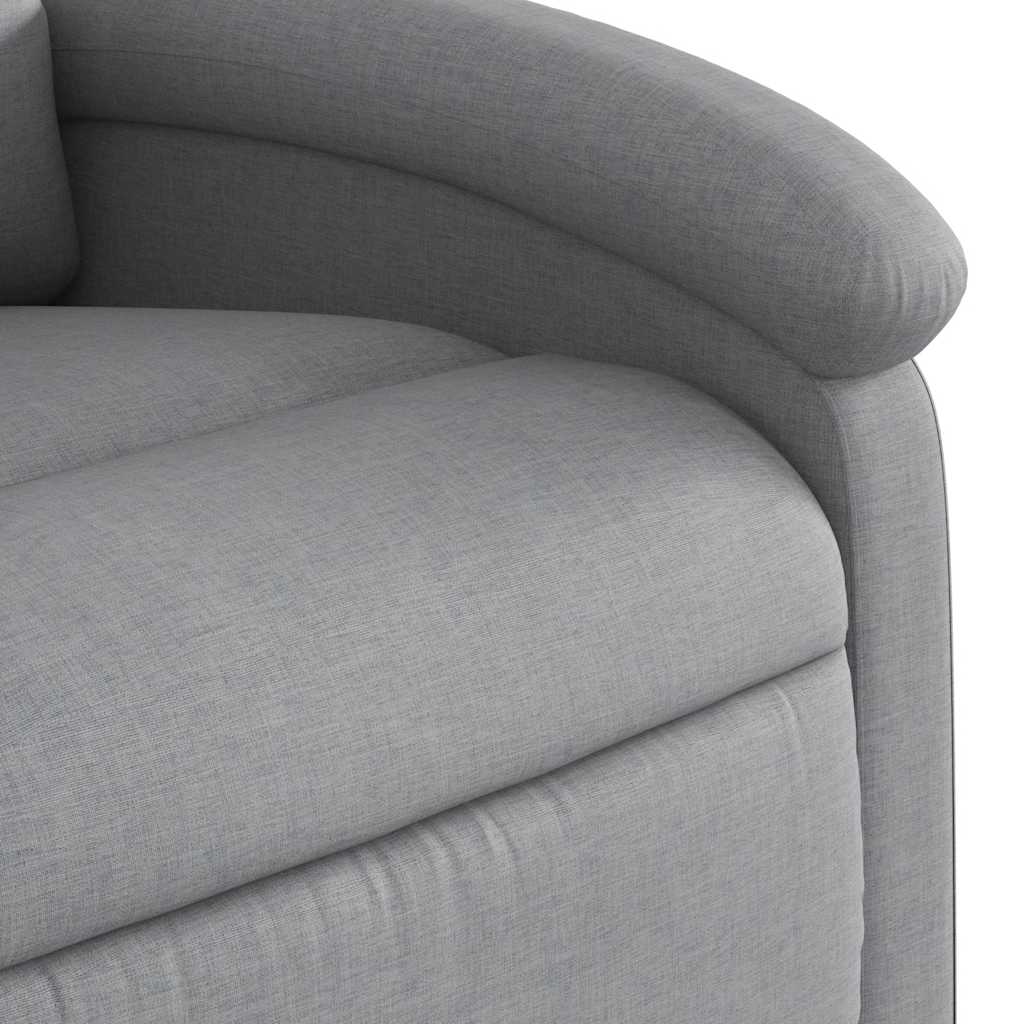 Poltrona Reclinabile Massaggio Elettrica Grigio Chiaro Tessuto | homemem39