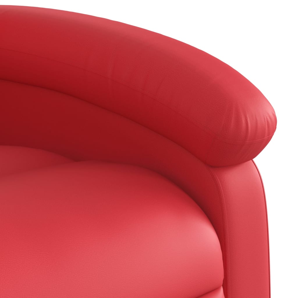 Poltrona Reclinabile Elettrica Rossa in Similpelle | homemem39
